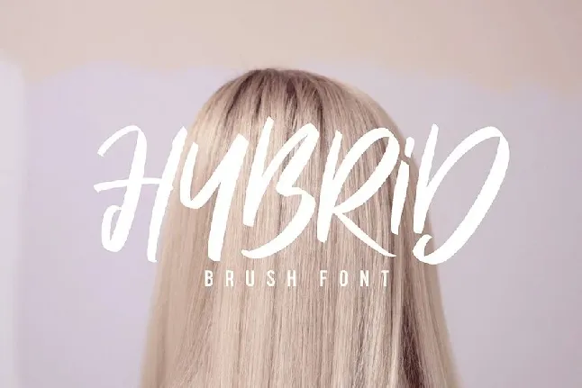 Hybrid Brush font