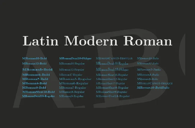 Latin Modern Roman font