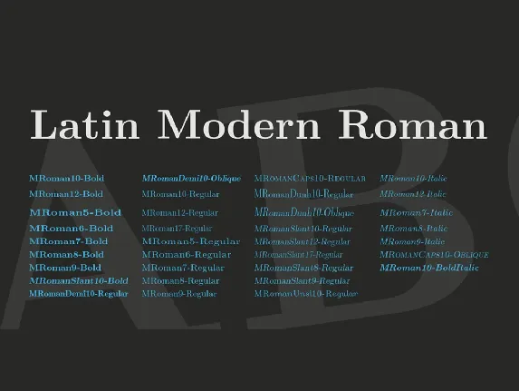 Latin Modern Roman font