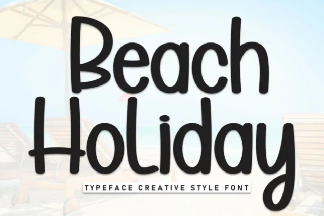 Beach Holiday Display font