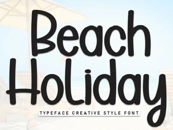 Beach Holiday Display font