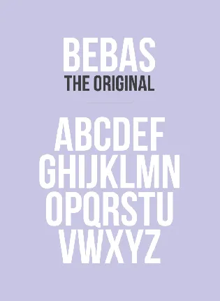 Bebas Neue Family font