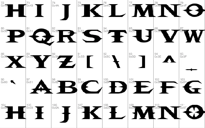 VTC Belials Blade font