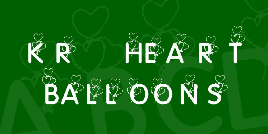 KR Heart Balloons font