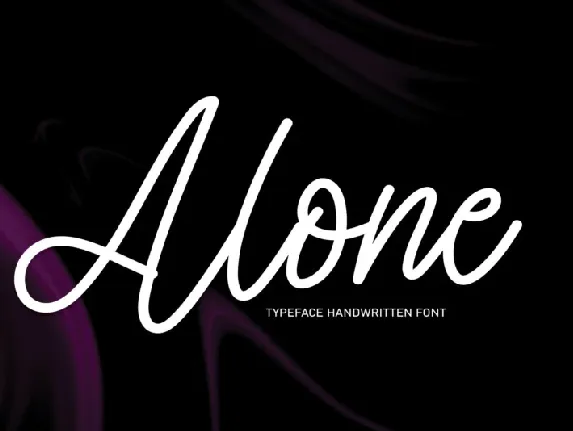 Alone Script Typeface font