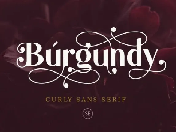 Burgundy font