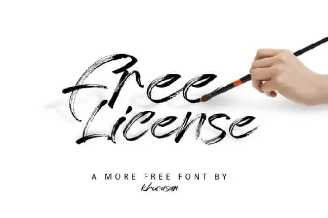 Free License Brush font