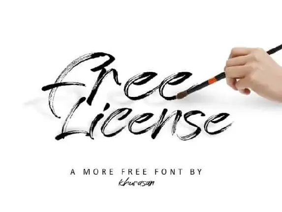 Free License Brush font