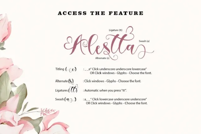 Alestha Butterfly font