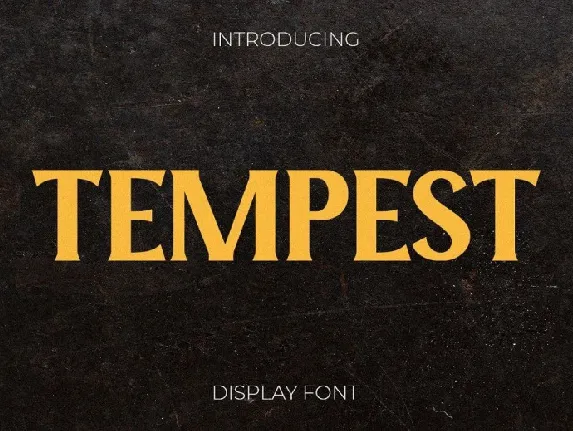 Tempest font