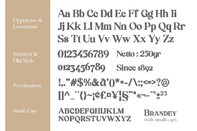 Brandey font