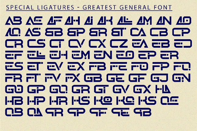 GREATEST GENERAL DEMO font