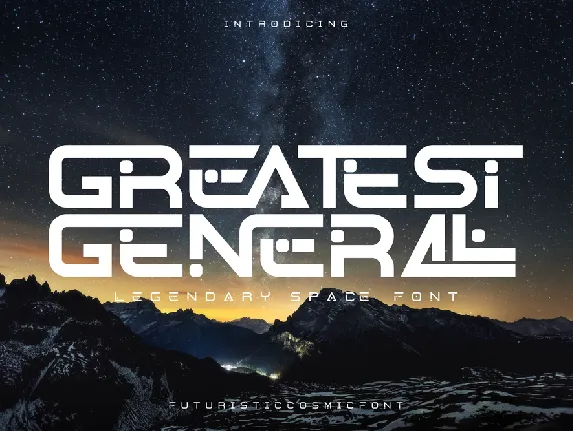 GREATEST GENERAL DEMO font