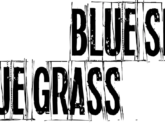 Blue sky, blue grass font