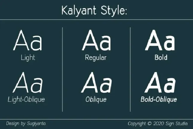 Kalyant Sans Serif font