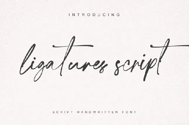 Ligatures Script font