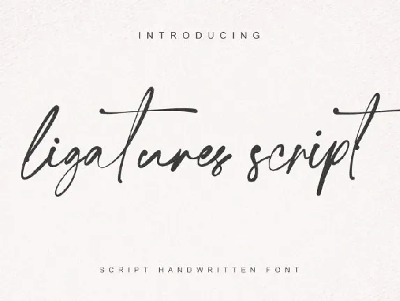 Ligatures Script font