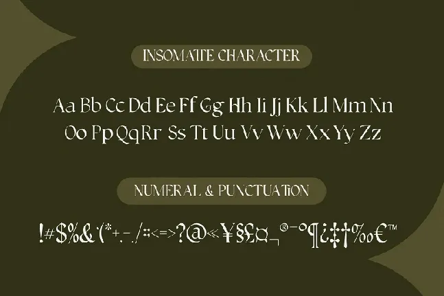 Insomatte font