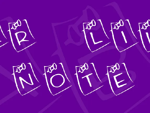 KR Lil Note font