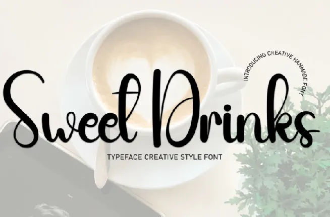 Sweet Drinks Script font