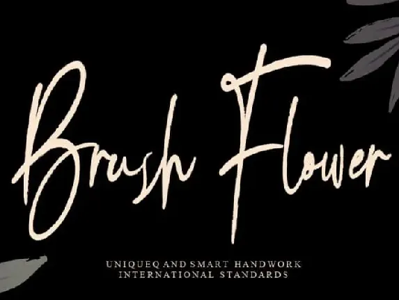 Brush Flower Handwritten font