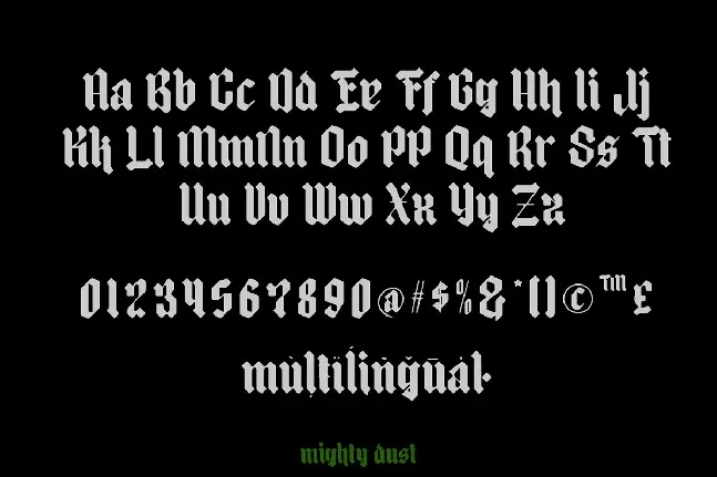 The Mighty Dust font