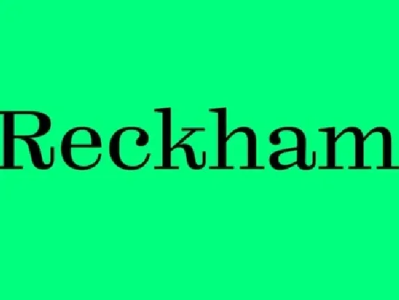 Reckham Family font