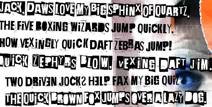 Hit me, punk! font