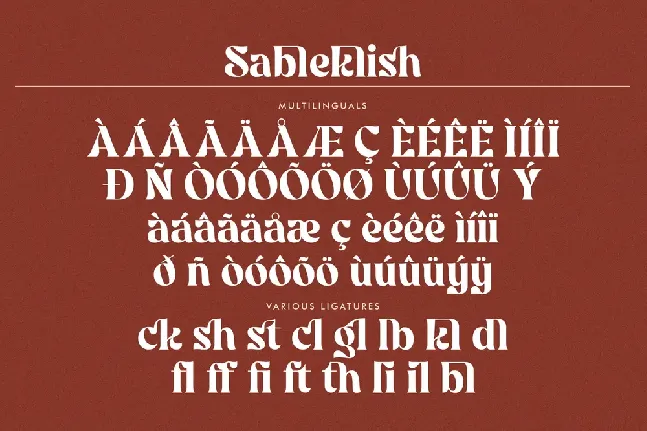 Sableklish font