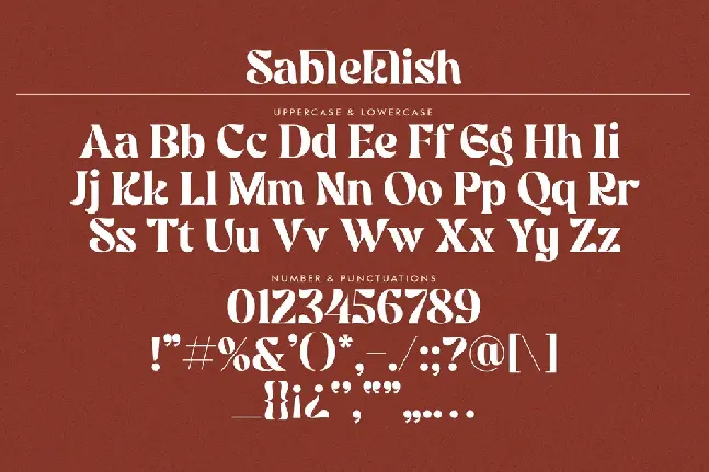 Sableklish font