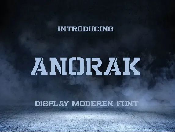 Anorak font