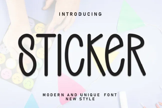 Sticker Display font