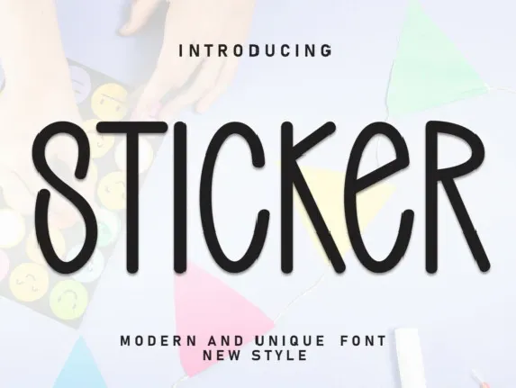 Sticker Display font