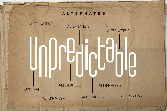 Unpredictable font