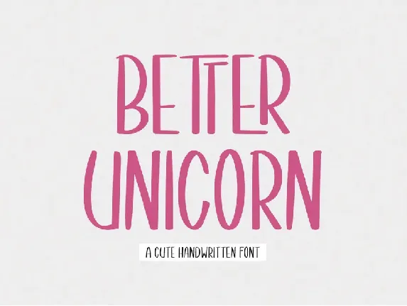 Better Unicorn font