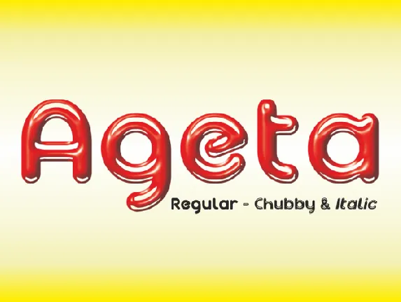 Ageta Chubby Demo font