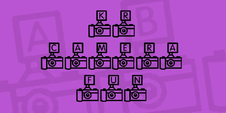 KR Camera Fun font