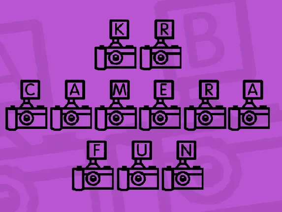 KR Camera Fun font