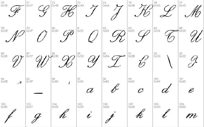 Italic Hand Calligraphy font