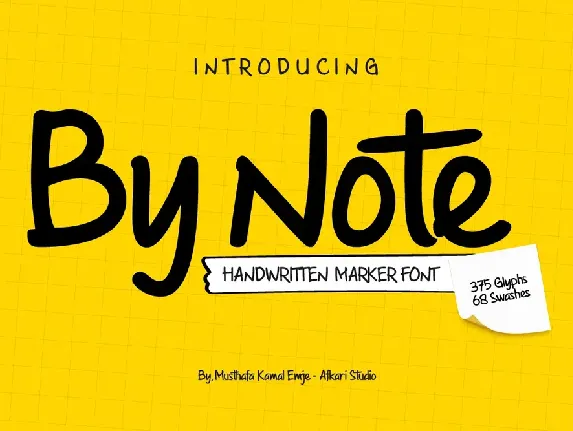 By Note font