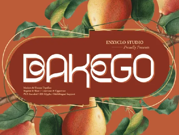 Bakego font