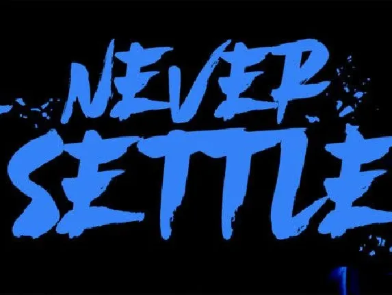 Never Settle font