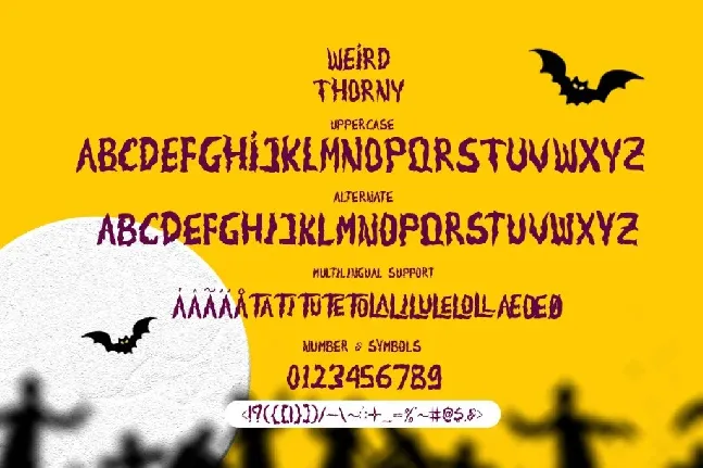 Weird Thorny DEMO font