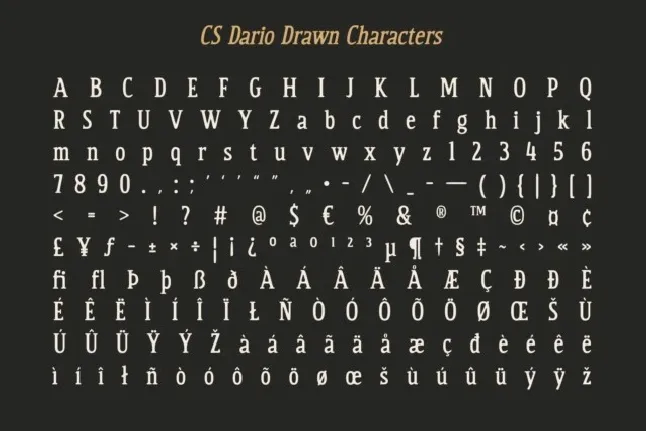 CS Dario Drawn font