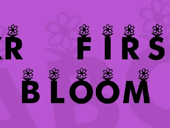 KR First Bloom font