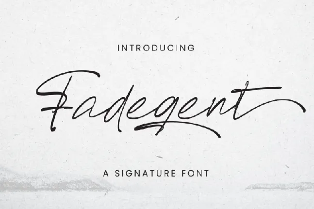 Fadegent font