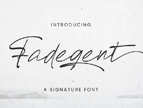 Fadegent font