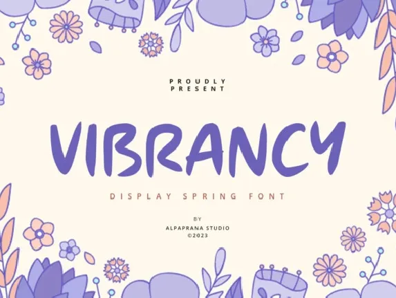 Vibrancy Display font