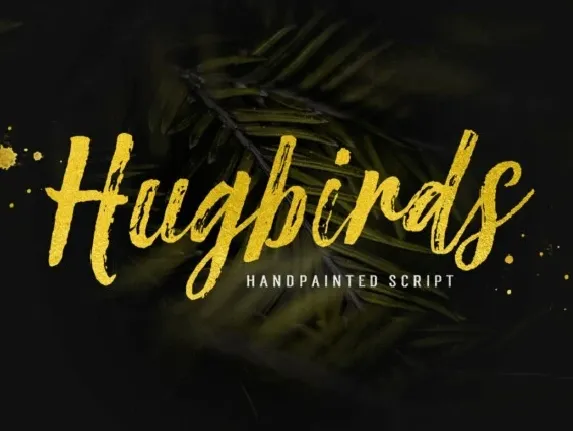 Hugbirds Brush font