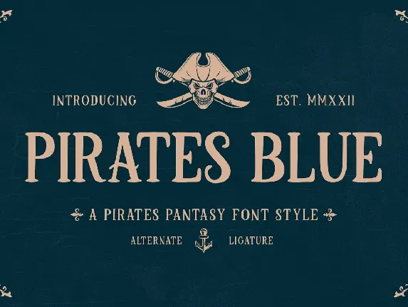 Pirates Blue font